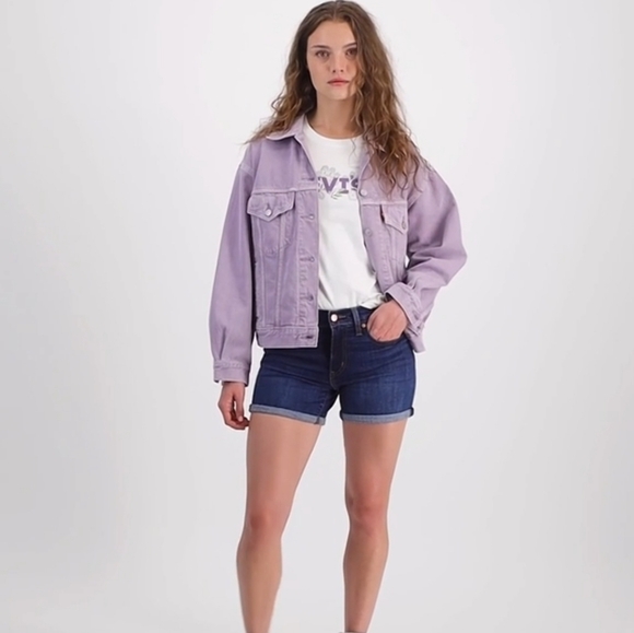 Levi's Red Tab Mid Length Women's Shorts in Indigo - Sz 30 - Picture 2 of 6